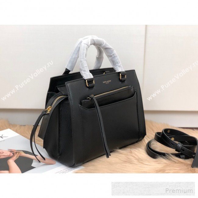 Saint Laurent East Side Small Tote Bag in Smooth Leather 554116 Black 2019 (KTS-9053131)