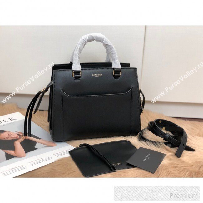 Saint Laurent East Side Small Tote Bag in Smooth Leather 554116 Black 2019 (KTS-9053131)