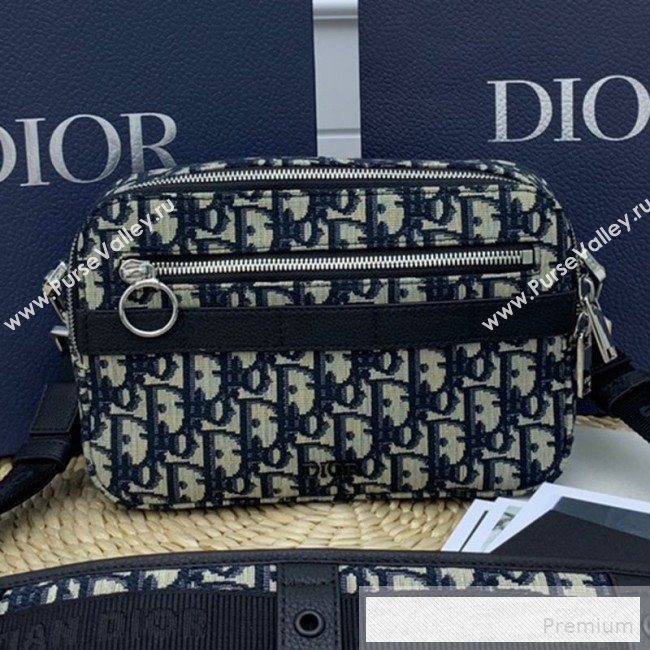 Dior Homme Oblique Jacquard Canvas Zippy Camera Crossbody Bag 2019 (WEIP-9053135)