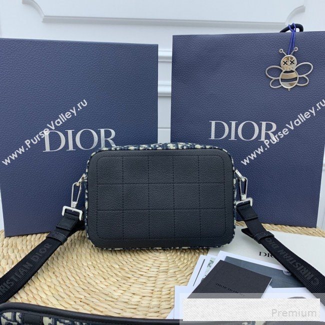 Dior Homme Oblique Jacquard Canvas Zippy Camera Crossbody Bag 2019 (WEIP-9053135)