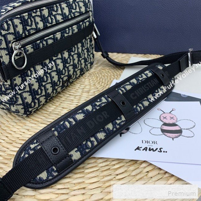 Dior Homme Oblique Jacquard Canvas Zippy Camera Crossbody Bag 2019 (WEIP-9053135)