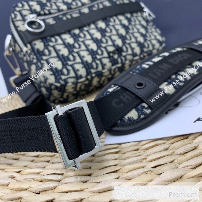 Dior Homme Oblique Jacquard Canvas Zippy Camera Crossbody Bag 2019 (WEIP-9053135)
