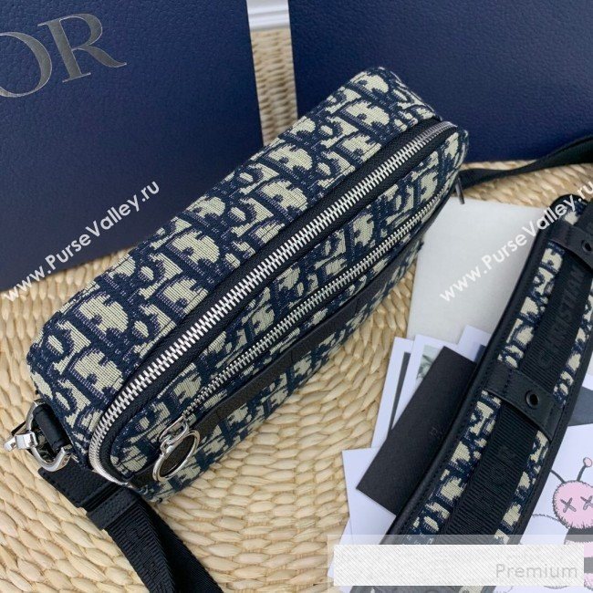 Dior Homme Oblique Jacquard Canvas Zippy Camera Crossbody Bag 2019 (WEIP-9053135)