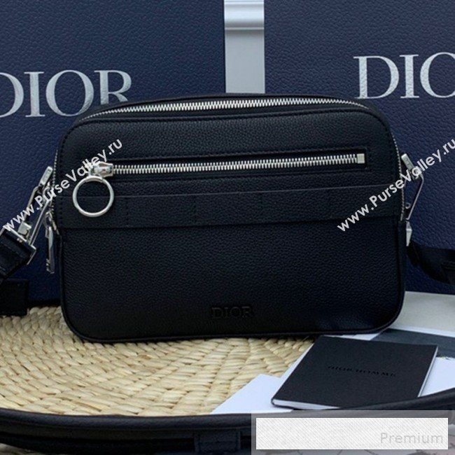 Dior Homme Leather Zippy Camera Crossbody Bag Black 2019 (WEIP-9053136)