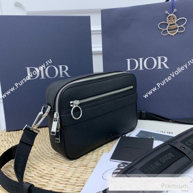 Dior Homme Leather Zippy Camera Crossbody Bag Black 2019 (WEIP-9053136)
