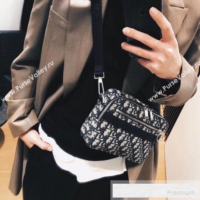 Dior Homme Oblique Jacquard Canvas Zippy Camera Crossbody Bag 2019 (WEIP-9053135)