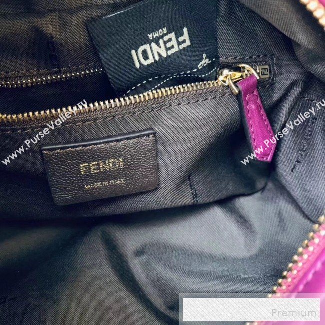 Fendi Lambskin FF Square-shaped Mini Boston Top Handle Bag Purple 2019 (AFEI-9053015)