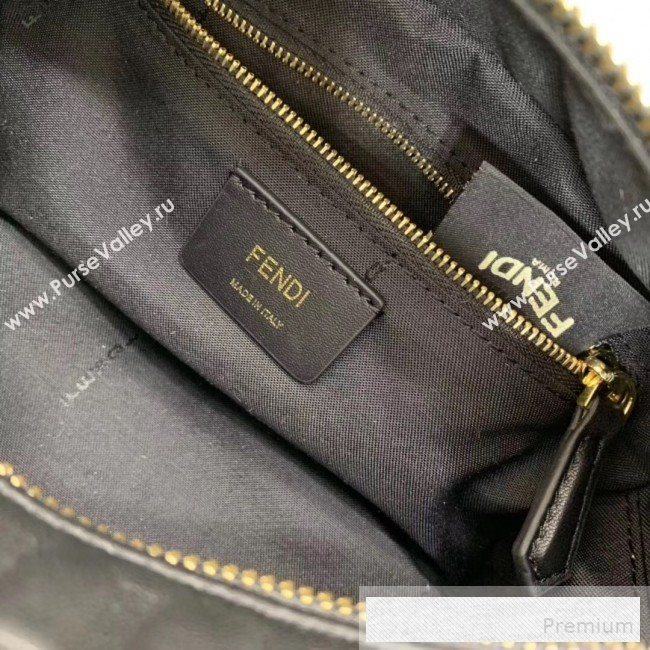 Fendi Lambskin FF Square-shaped Mini Boston Top Handle Bag Black 2019 (AFEI-9053016)