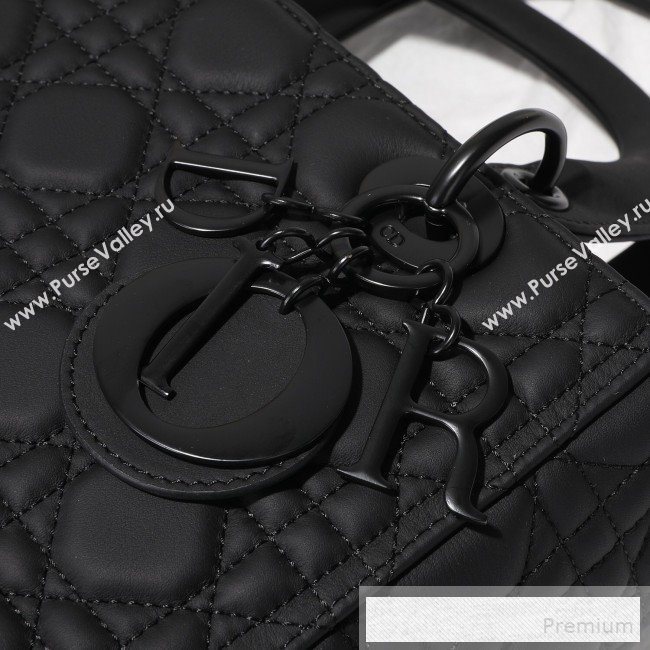 Dior Lady Dior Flap Bag in Ultra-Matte Cannage Calfskin Black 2019 (BFS-9053027)
