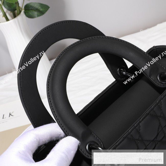 Dior Lady Dior Flap Bag in Ultra-Matte Cannage Calfskin Black 2019 (BFS-9053027)