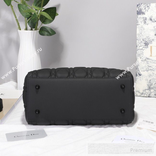 Dior Lady Dior Flap Bag in Ultra-Matte Cannage Calfskin Black 2019 (BFS-9053027)