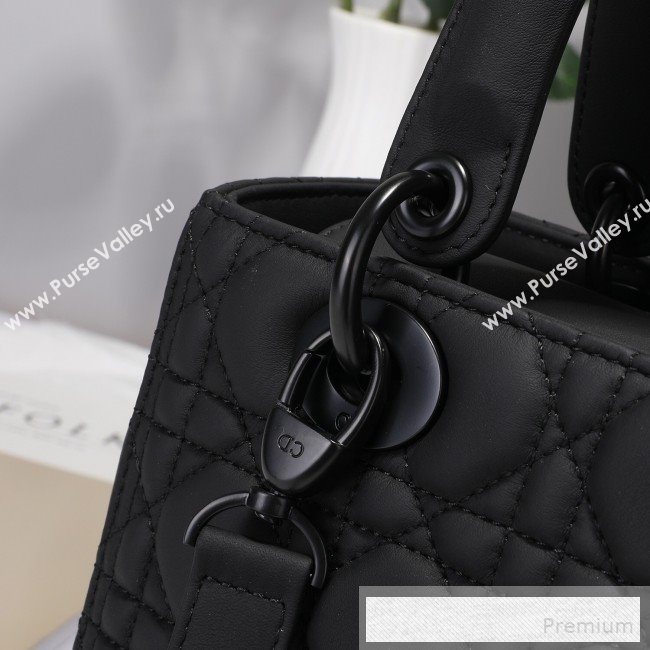 Dior Lady Dior Flap Bag in Ultra-Matte Cannage Calfskin Black 2019 (BFS-9053027)