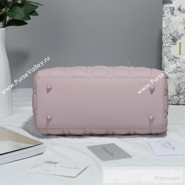 Dior Lady Dior Flap Bag in Ultra-Matte Cannage Calfskin Pink 2019 (BFS-9053029)