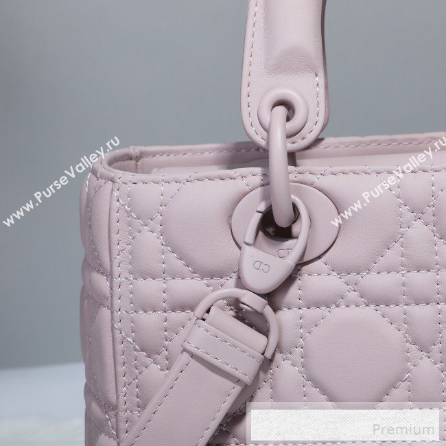 Dior Lady Dior Flap Bag in Ultra-Matte Cannage Calfskin Pink 2019 (BFS-9053029)
