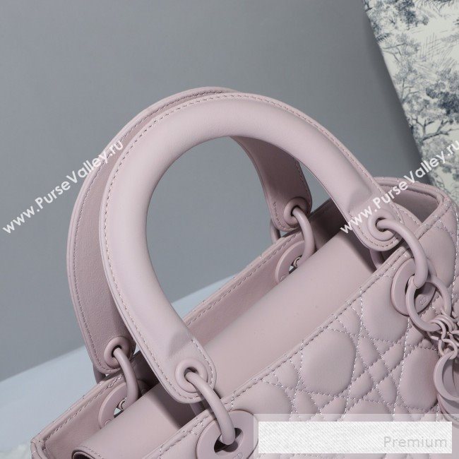 Dior Lady Dior Flap Bag in Ultra-Matte Cannage Calfskin Pink 2019 (BFS-9053029)