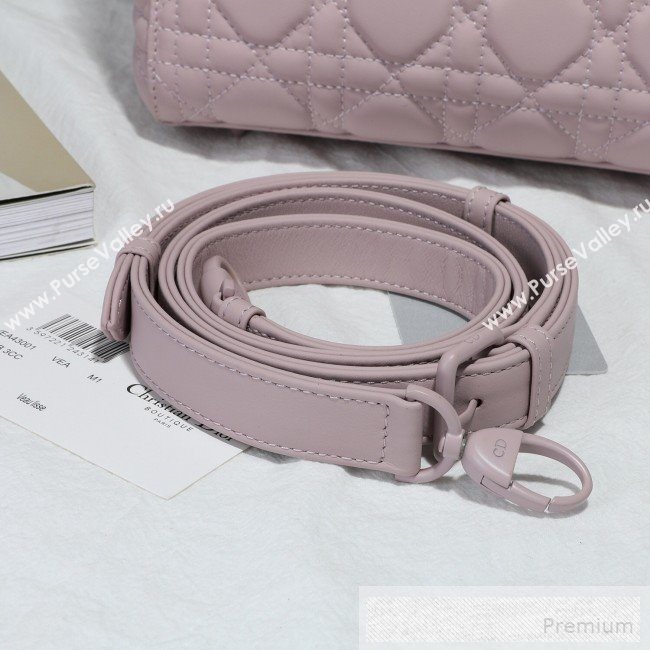 Dior Lady Dior Flap Bag in Ultra-Matte Cannage Calfskin Pink 2019 (BFS-9053029)