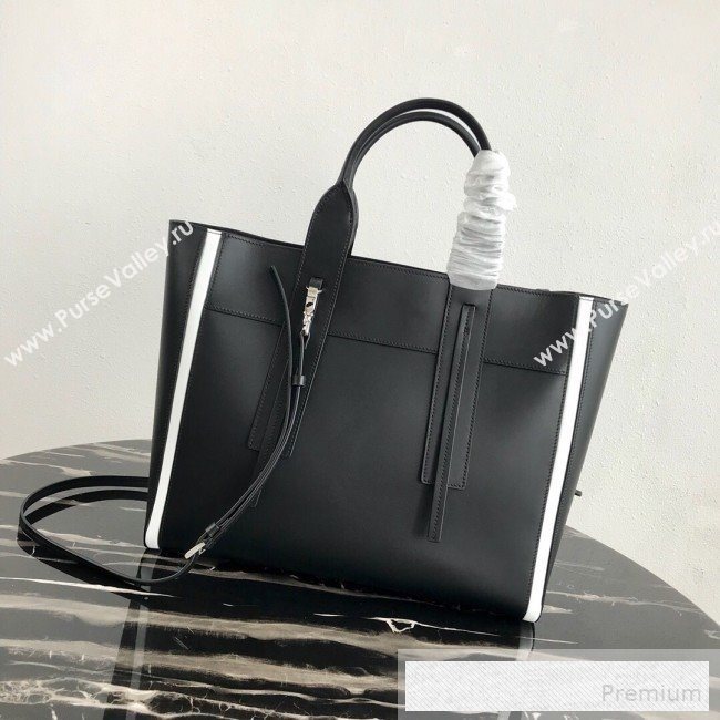 Prada Ouverture Large Leather Tote Bag 1BG235 Black 2019 (PYZ-9053031)