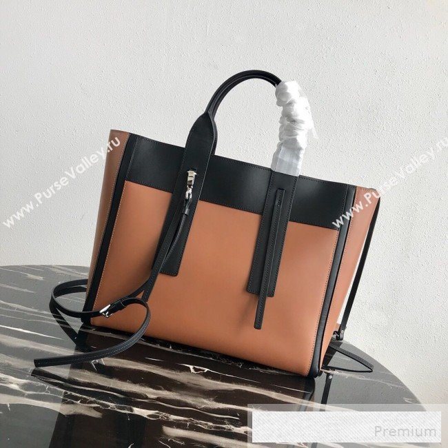 Prada Ouverture Large Leather Tote Bag 1BG235 Brown 2019 (PYZ-9053032)