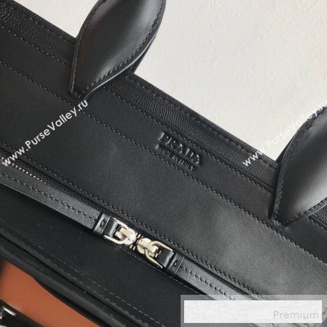 Prada Ouverture Large Leather Tote Bag 1BG235 Brown 2019 (PYZ-9053032)