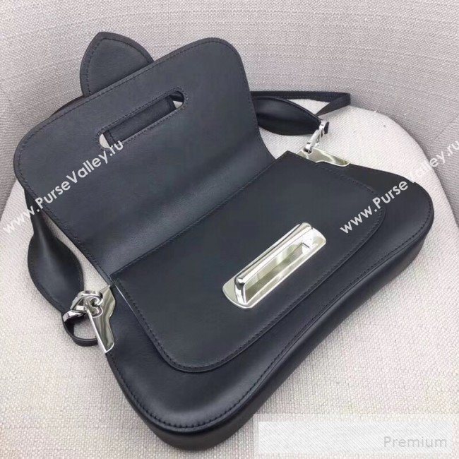 Prada Sidonie Leather Shoulder Saddle Bag 1BD168 Black 2019 (PYZ-9053035)