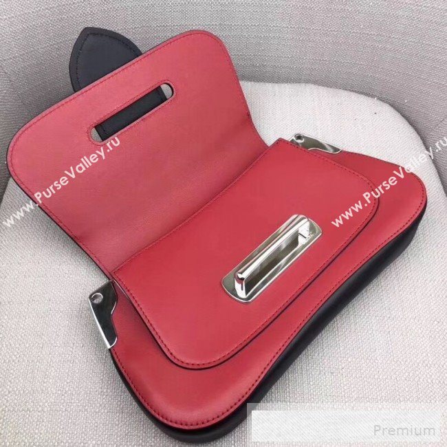 Prada Sidonie Leather Shoulder Saddle Bag 1BD168 Red 2019 (PYZ-9053036)