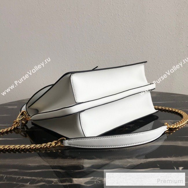 Prada Belle Leather Top Handle Bag 1BN004 White 2019 (PYZ-9053041)