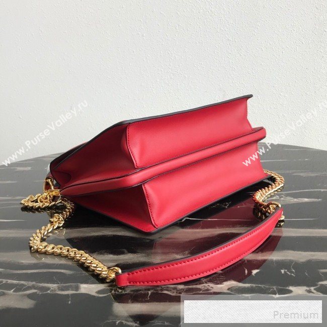 Prada Belle Leather Top Handle Bag 1BN004 Red 2019 (PYZ-9053038)