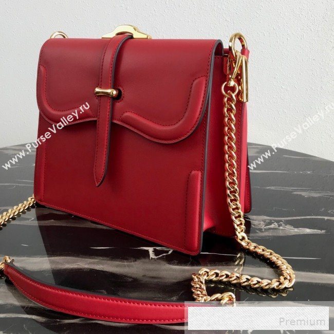 Prada Belle Leather Top Handle Bag 1BN004 Red 2019 (PYZ-9053038)