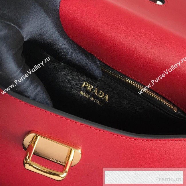 Prada Belle Leather Top Handle Bag 1BN004 Red 2019 (PYZ-9053038)