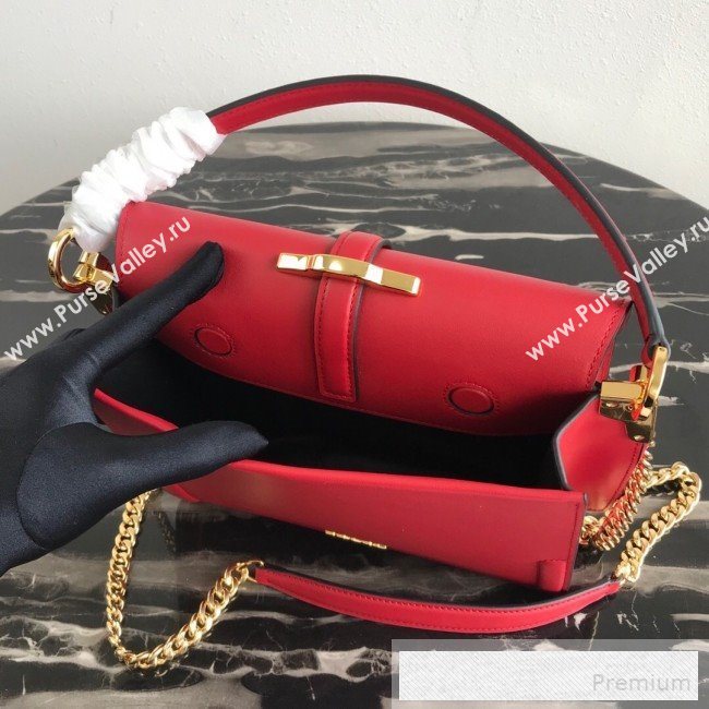 Prada Belle Leather Top Handle Bag 1BN004 Red 2019 (PYZ-9053038)