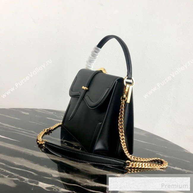 Prada Belle Leather Top Handle Bag 1BN004 Black 2019 (PYZ-9053042)