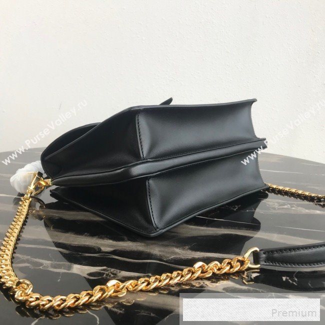 Prada Belle Leather Top Handle Bag 1BN004 Black 2019 (PYZ-9053042)