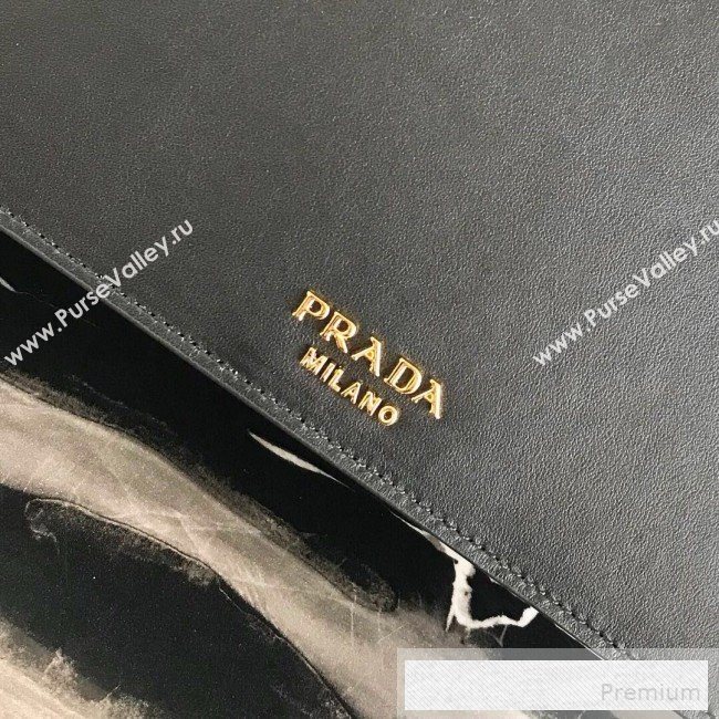 Prada Belle Leather Top Handle Bag 1BN004 Red/Black/White 2019 (PYZ-9053043)