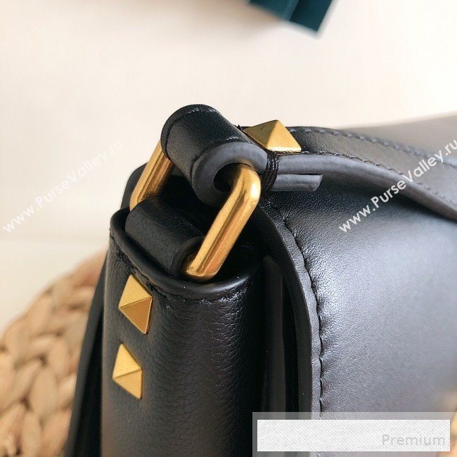 Valentino VRing Small Flap Crossbody Bag Black 2019 (JJ3-9053044)