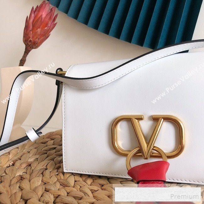 Valentino VRing Small Flap Crossbody Bag White 2019 (JJ3-9053045)