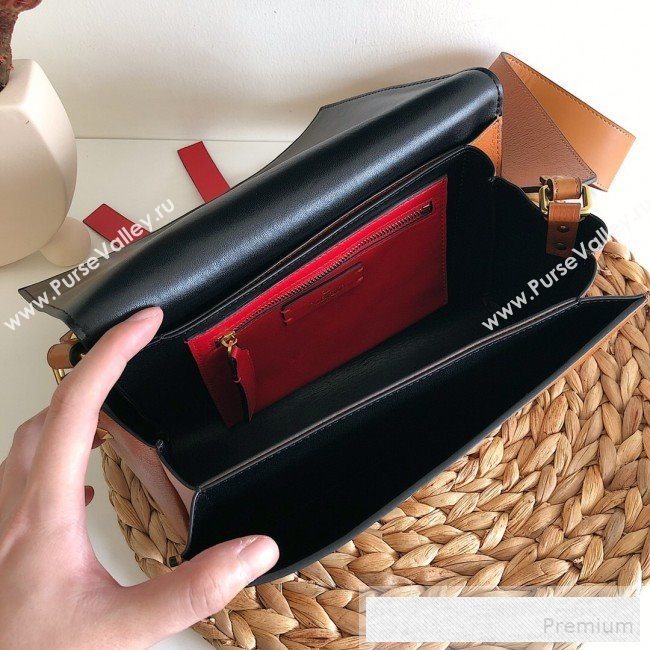 Valentino VRing Large Flap Crossbody Bag Brown 2019 (JJ3-9053046)
