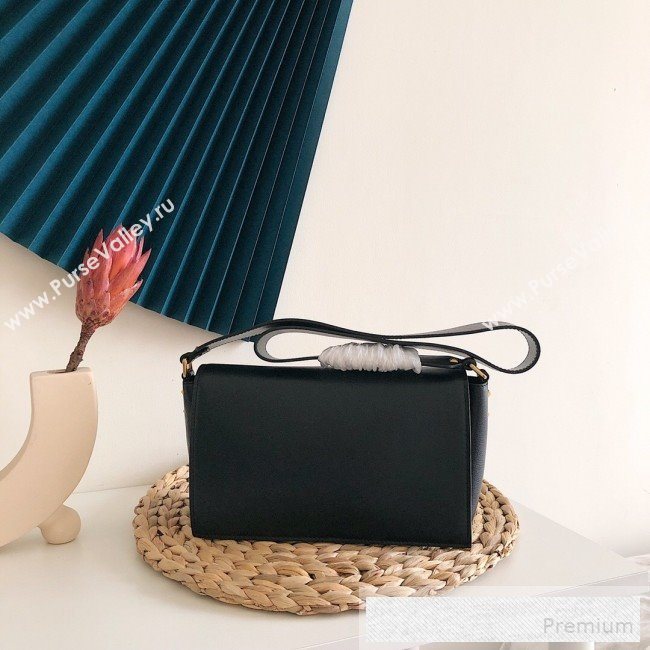 Valentino VRing Large Flap Crossbody Bag Black 2019 (JJ3-9053047)