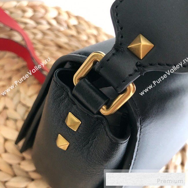 Valentino VRing Large Flap Crossbody Bag Black 2019 (JJ3-9053047)