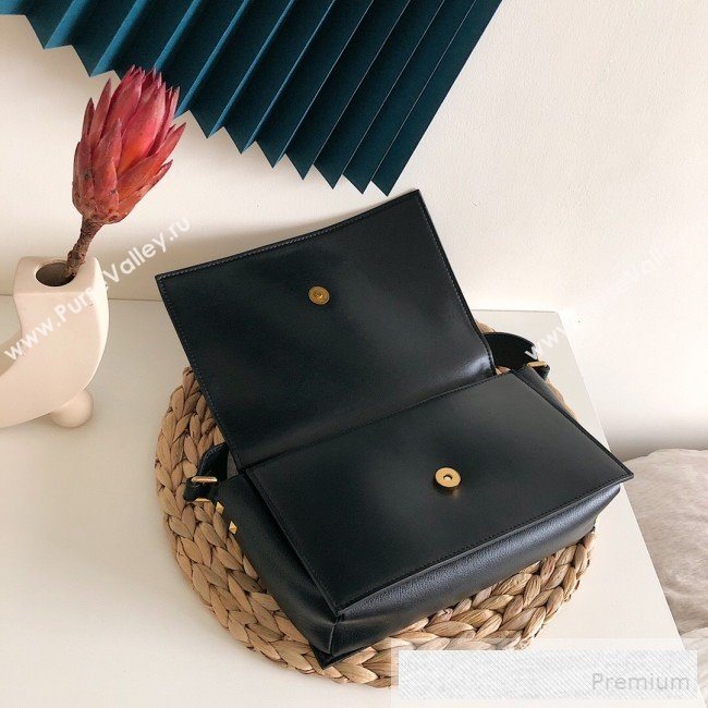 Valentino VRing Large Flap Crossbody Bag Black 2019 (JJ3-9053047)