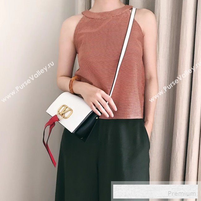 Valentino VRing Small Flap Crossbody Bag White 2019 (JJ3-9053045)