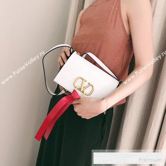 Valentino VRing Small Flap Crossbody Bag White 2019 (JJ3-9053045)