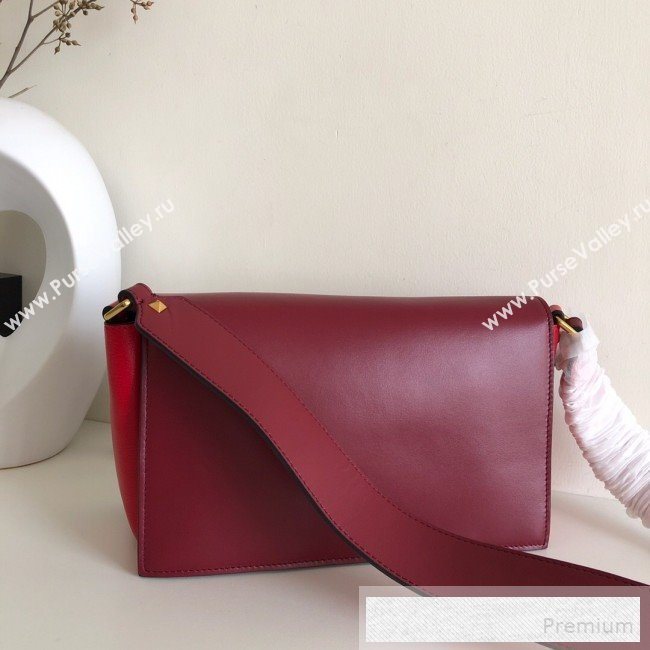 Valentino VRing Large Flap Crossbody Bag Burgundy/Red 2019 (JJ3-9053052)