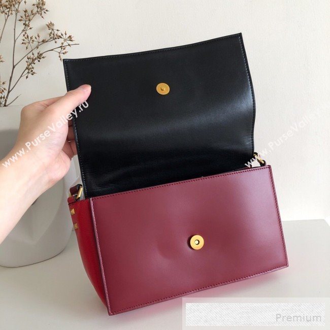 Valentino VRing Large Flap Crossbody Bag Burgundy/Red 2019 (JJ3-9053052)
