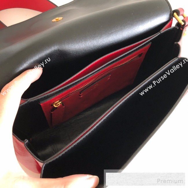 Valentino VRing Large Flap Crossbody Bag Burgundy/Red 2019 (JJ3-9053052)