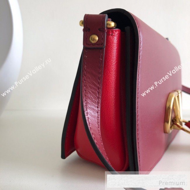 Valentino VRing Small Flap Crossbody Bag Burgundy/Red 2019 (JJ3-9053051)