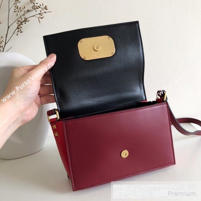 Valentino VRing Small Flap Crossbody Bag Burgundy/Red 2019 (JJ3-9053051)