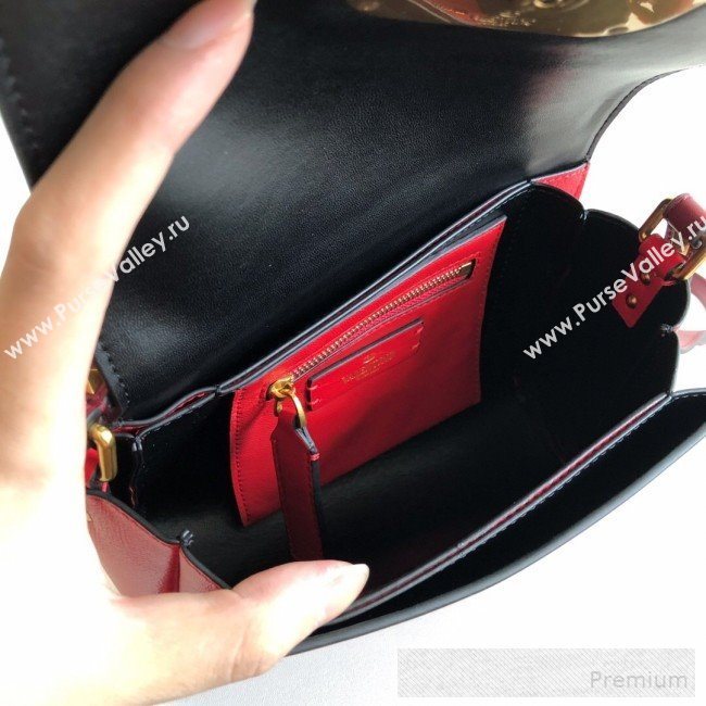 Valentino VRing Small Flap Crossbody Bag Burgundy/Red 2019 (JJ3-9053051)