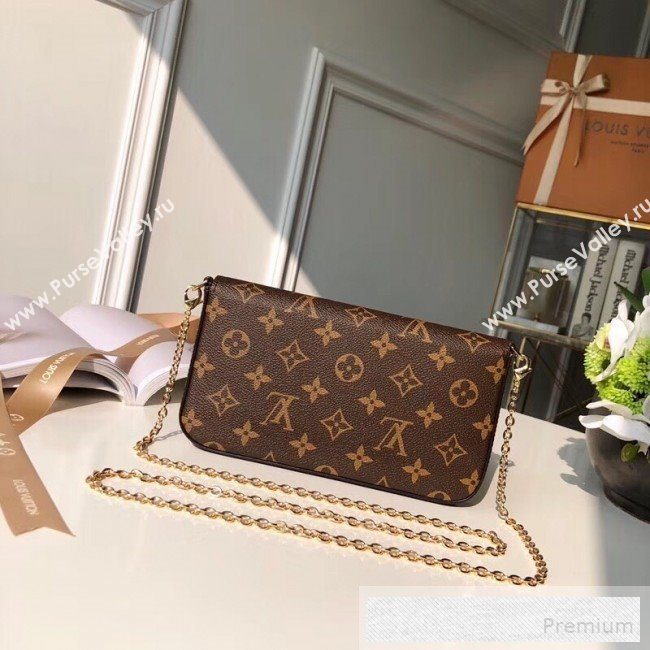 Louis Vuitton Pochette Félicie Chain Wallet WOC M61276 Monogram Canvas  (KIKI-9053057)