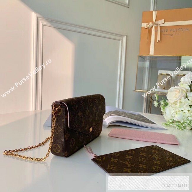 Louis Vuitton Monogram Canvas Pochette Félicie Chain Wallet WOC M61276  (KIKI-9053058)