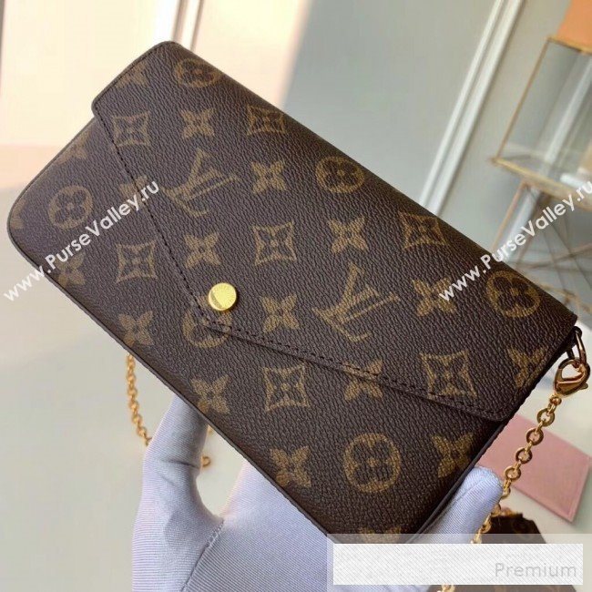 Louis Vuitton Monogram Canvas Pochette Félicie Chain Wallet WOC M61276  (KIKI-9053058)